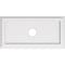 Ekena Millwork Rectangle Architectural Grade PVC Ceiling Medallion, 26"W x 13"H x 3"ID x 9"C x 1"P, One-Piece CMP26X13RE-03000 - alternate 1